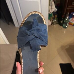 Vintage Havana Navy Espadrille Slides